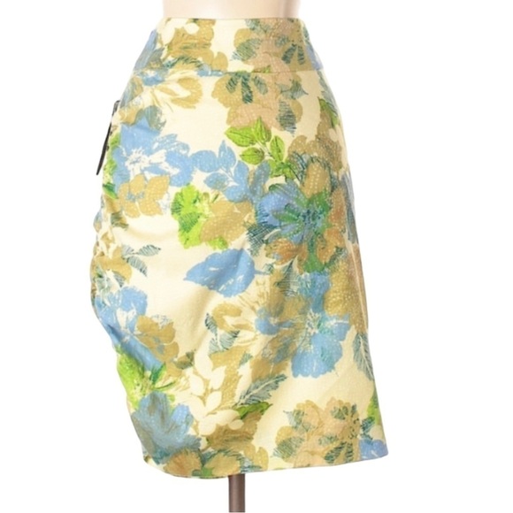ETCETERA Floral Ruched Pencil Skirt Size 10 - Picture 3 of 8